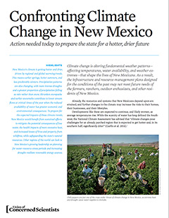 Cover of UCS report on climate change in New Mexico