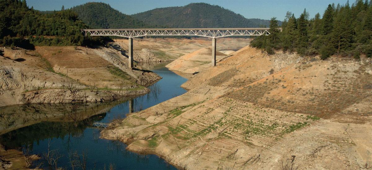 Lake Oroville California Low Reservoir Water Levels