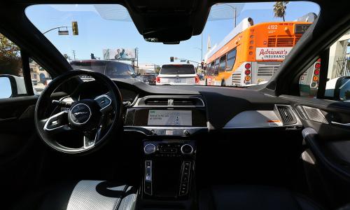 Waymo self-driving taxi in Los Angeles