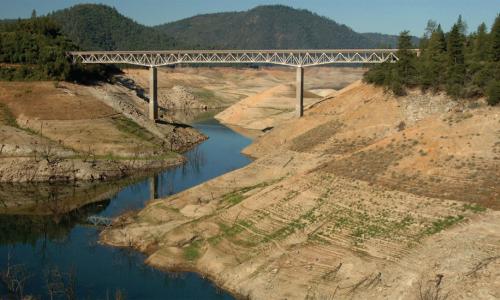 Lake Oroville California Low Reservoir Water Levels